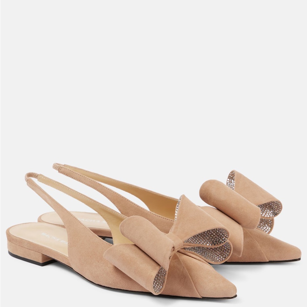 MACH & MACH Le Cadeau Sandals with Crystal Bow